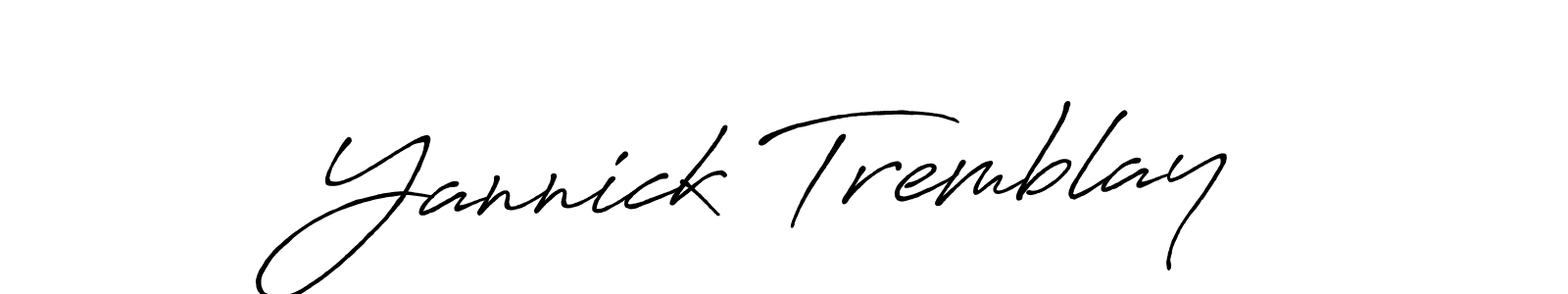 Yannick Tremblay stylish signature style. Best Handwritten Sign (Antro_Vectra_Bolder) for my name. Handwritten Signature Collection Ideas for my name Yannick Tremblay. Yannick Tremblay signature style 7 images and pictures png