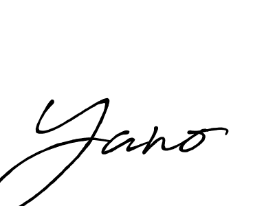 Use a signature maker to create a handwritten signature online. With this signature software, you can design (Antro_Vectra_Bolder) your own signature for name Yano. Yano signature style 7 images and pictures png