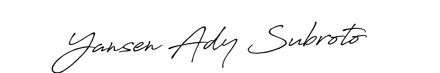 if you are searching for the best signature style for your name Yansen Ady Subroto. so please give up your signature search. here we have designed multiple signature styles  using Antro_Vectra_Bolder. Yansen Ady Subroto signature style 7 images and pictures png