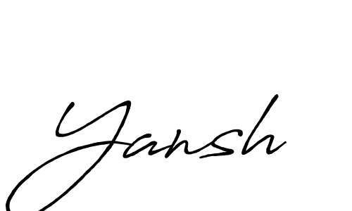 Use a signature maker to create a handwritten signature online. With this signature software, you can design (Antro_Vectra_Bolder) your own signature for name Yansh. Yansh signature style 7 images and pictures png