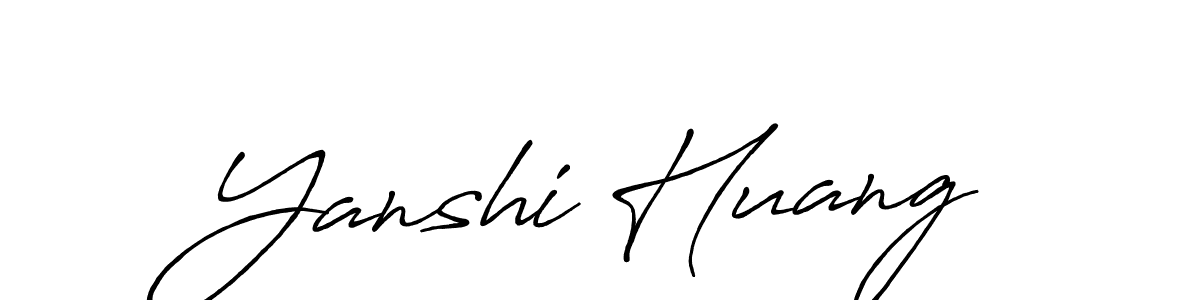 Also You can easily find your signature by using the search form. We will create Yanshi Huang name handwritten signature images for you free of cost using Antro_Vectra_Bolder sign style. Yanshi Huang signature style 7 images and pictures png