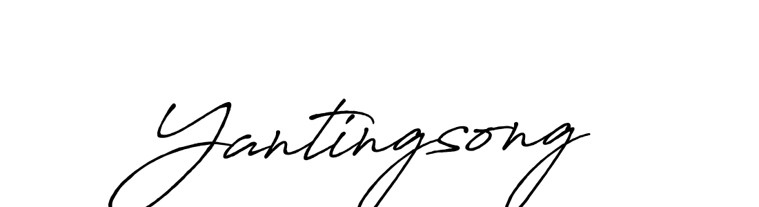 Make a beautiful signature design for name Yantingsong. With this signature (Antro_Vectra_Bolder) style, you can create a handwritten signature for free. Yantingsong signature style 7 images and pictures png