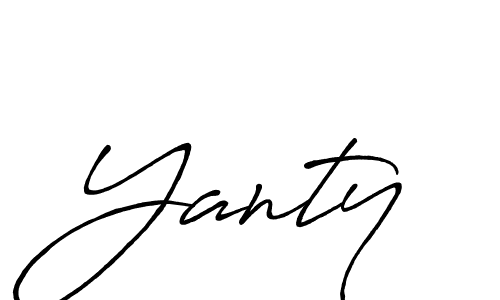 Similarly Antro_Vectra_Bolder is the best handwritten signature design. Signature creator online .You can use it as an online autograph creator for name Yanty. Yanty signature style 7 images and pictures png