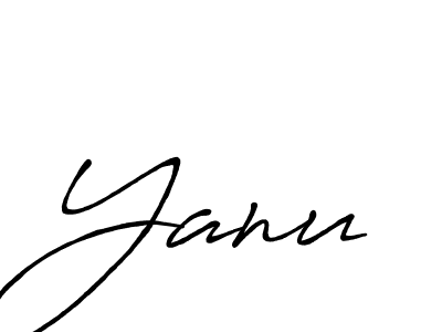 How to make Yanu name signature. Use Antro_Vectra_Bolder style for creating short signs online. This is the latest handwritten sign. Yanu signature style 7 images and pictures png