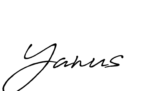 Use a signature maker to create a handwritten signature online. With this signature software, you can design (Antro_Vectra_Bolder) your own signature for name Yanus. Yanus signature style 7 images and pictures png