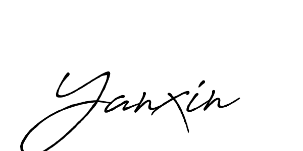 Make a beautiful signature design for name Yanxin. With this signature (Antro_Vectra_Bolder) style, you can create a handwritten signature for free. Yanxin signature style 7 images and pictures png