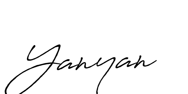 Design your own signature with our free online signature maker. With this signature software, you can create a handwritten (Antro_Vectra_Bolder) signature for name Yanyan. Yanyan signature style 7 images and pictures png