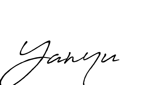 Create a beautiful signature design for name Yanyu. With this signature (Antro_Vectra_Bolder) fonts, you can make a handwritten signature for free. Yanyu signature style 7 images and pictures png