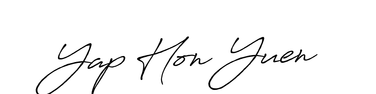Yap Hon Yuen stylish signature style. Best Handwritten Sign (Antro_Vectra_Bolder) for my name. Handwritten Signature Collection Ideas for my name Yap Hon Yuen. Yap Hon Yuen signature style 7 images and pictures png