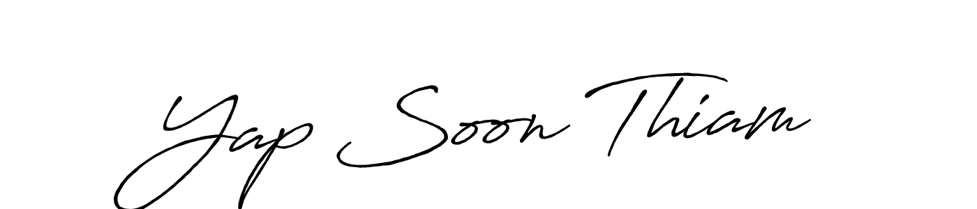 Make a beautiful signature design for name Yap Soon Thiam. With this signature (Antro_Vectra_Bolder) style, you can create a handwritten signature for free. Yap Soon Thiam signature style 7 images and pictures png