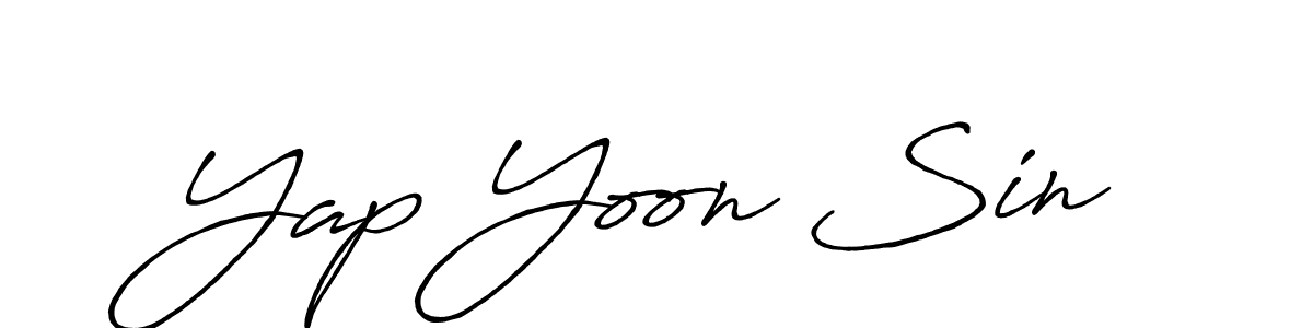 The best way (Antro_Vectra_Bolder) to make a short signature is to pick only two or three words in your name. The name Yap Yoon Sin include a total of six letters. For converting this name. Yap Yoon Sin signature style 7 images and pictures png