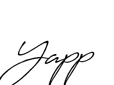 Create a beautiful signature design for name Yapp. With this signature (Antro_Vectra_Bolder) fonts, you can make a handwritten signature for free. Yapp signature style 7 images and pictures png