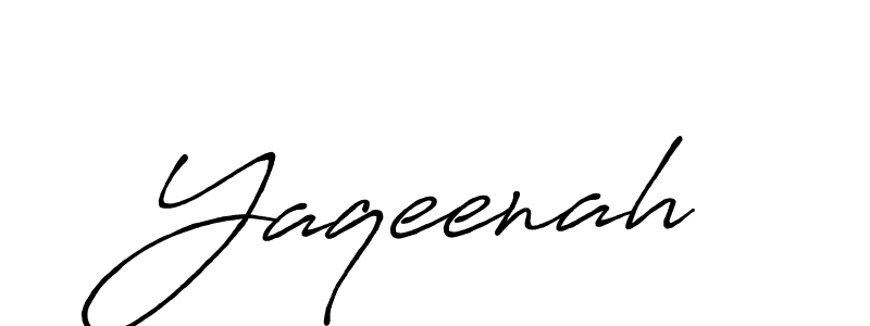 Yaqeenah stylish signature style. Best Handwritten Sign (Antro_Vectra_Bolder) for my name. Handwritten Signature Collection Ideas for my name Yaqeenah. Yaqeenah signature style 7 images and pictures png