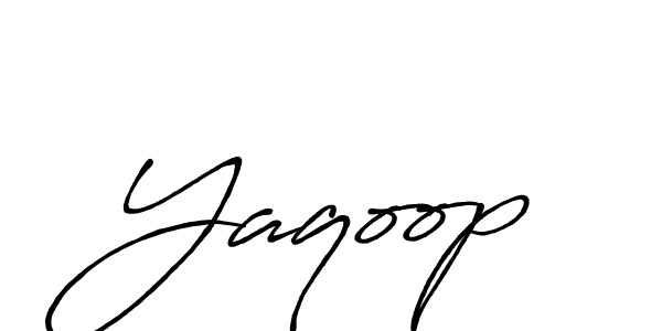 Use a signature maker to create a handwritten signature online. With this signature software, you can design (Antro_Vectra_Bolder) your own signature for name Yaqoop. Yaqoop signature style 7 images and pictures png