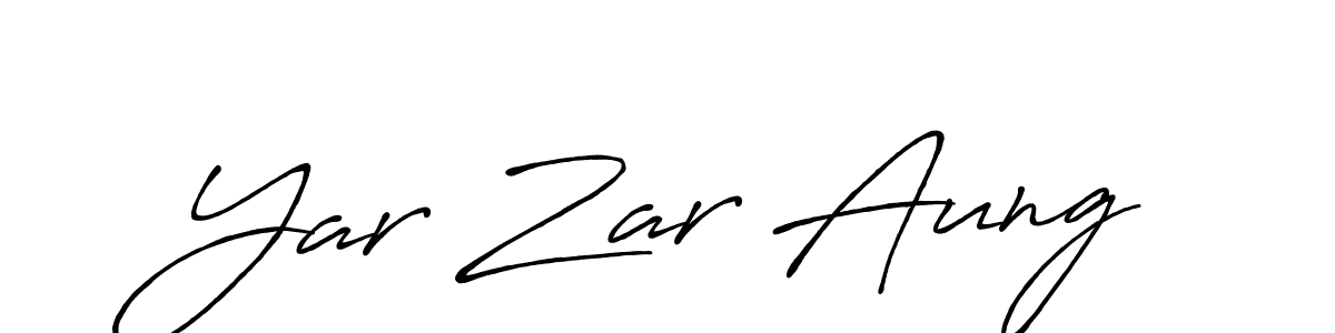 Yar Zar Aung stylish signature style. Best Handwritten Sign (Antro_Vectra_Bolder) for my name. Handwritten Signature Collection Ideas for my name Yar Zar Aung. Yar Zar Aung signature style 7 images and pictures png
