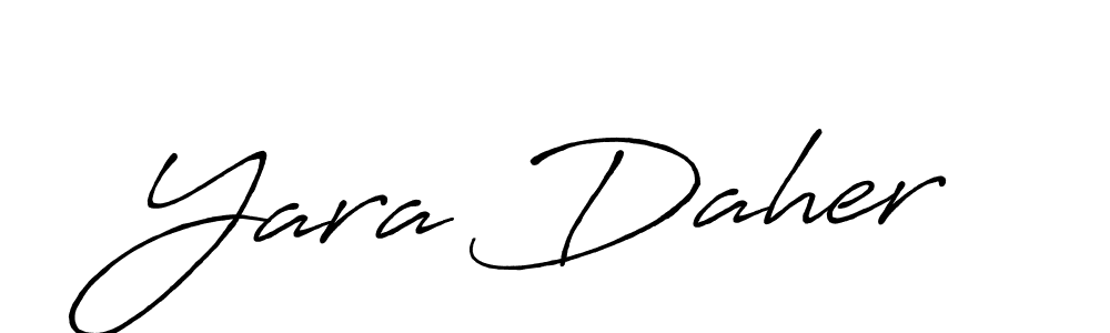 It looks lik you need a new signature style for name Yara Daher. Design unique handwritten (Antro_Vectra_Bolder) signature with our free signature maker in just a few clicks. Yara Daher signature style 7 images and pictures png