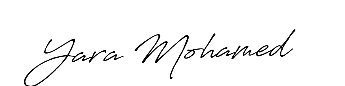 Yara Mohamed stylish signature style. Best Handwritten Sign (Antro_Vectra_Bolder) for my name. Handwritten Signature Collection Ideas for my name Yara Mohamed. Yara Mohamed signature style 7 images and pictures png