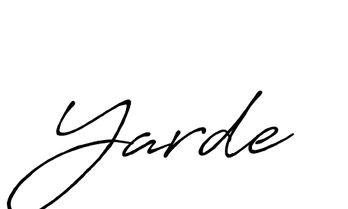 Make a beautiful signature design for name Yarde. With this signature (Antro_Vectra_Bolder) style, you can create a handwritten signature for free. Yarde signature style 7 images and pictures png