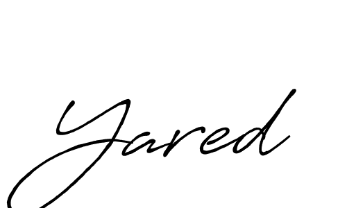 Use a signature maker to create a handwritten signature online. With this signature software, you can design (Antro_Vectra_Bolder) your own signature for name Yared. Yared signature style 7 images and pictures png