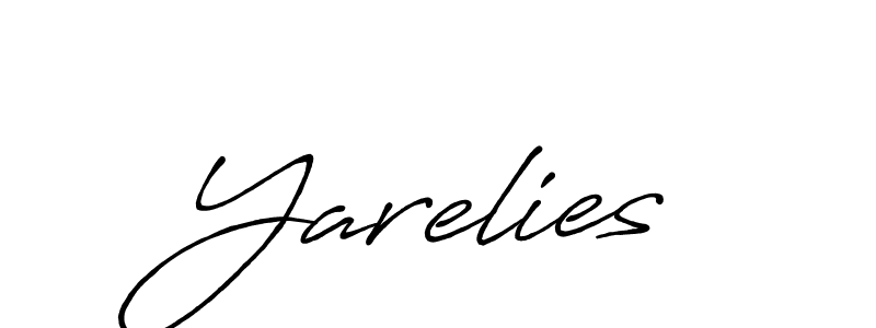 Create a beautiful signature design for name Yarelies. With this signature (Antro_Vectra_Bolder) fonts, you can make a handwritten signature for free. Yarelies signature style 7 images and pictures png