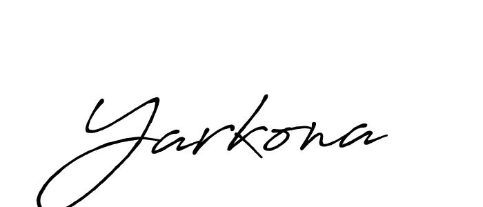 Use a signature maker to create a handwritten signature online. With this signature software, you can design (Antro_Vectra_Bolder) your own signature for name Yarkona. Yarkona signature style 7 images and pictures png