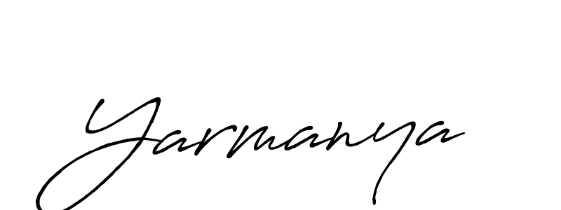 Use a signature maker to create a handwritten signature online. With this signature software, you can design (Antro_Vectra_Bolder) your own signature for name Yarmanya. Yarmanya signature style 7 images and pictures png