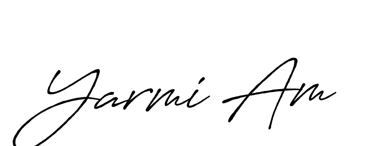 Similarly Antro_Vectra_Bolder is the best handwritten signature design. Signature creator online .You can use it as an online autograph creator for name Yarmi Am. Yarmi Am signature style 7 images and pictures png