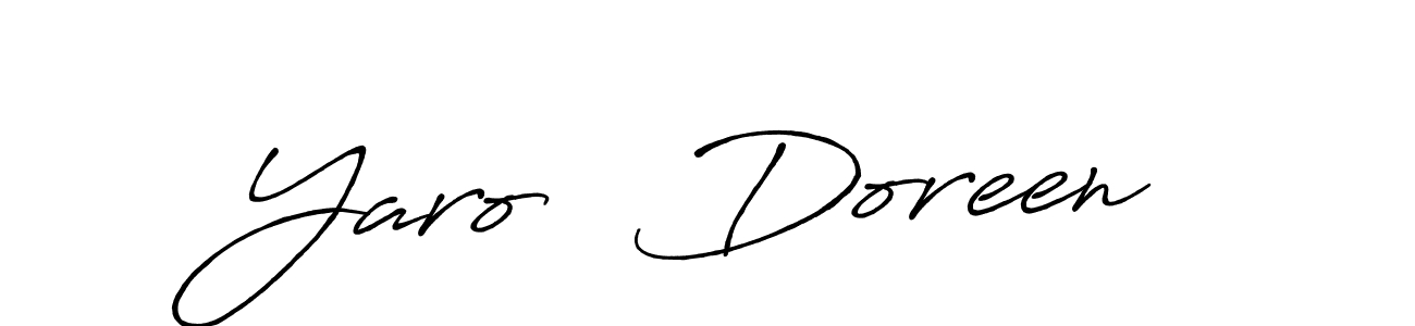 Also You can easily find your signature by using the search form. We will create Yaro   Doreen name handwritten signature images for you free of cost using Antro_Vectra_Bolder sign style. Yaro   Doreen signature style 7 images and pictures png