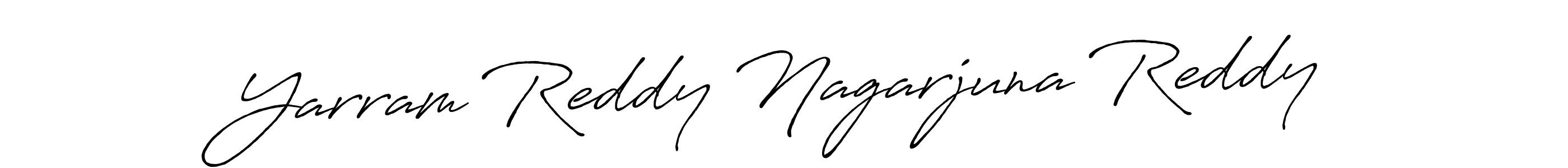 Create a beautiful signature design for name Yarram Reddy Nagarjuna Reddy. With this signature (Antro_Vectra_Bolder) fonts, you can make a handwritten signature for free. Yarram Reddy Nagarjuna Reddy signature style 7 images and pictures png