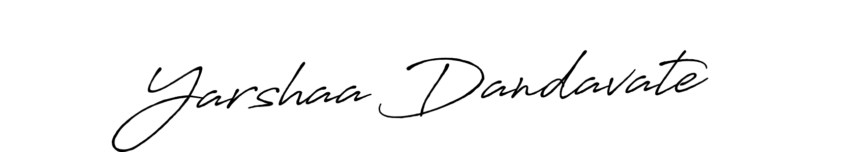 You can use this online signature creator to create a handwritten signature for the name Yarshaa Dandavate. This is the best online autograph maker. Yarshaa Dandavate signature style 7 images and pictures png