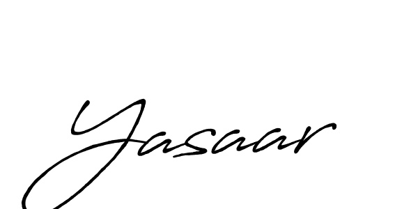 How to make Yasaar name signature. Use Antro_Vectra_Bolder style for creating short signs online. This is the latest handwritten sign. Yasaar signature style 7 images and pictures png