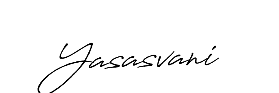 Use a signature maker to create a handwritten signature online. With this signature software, you can design (Antro_Vectra_Bolder) your own signature for name Yasasvani. Yasasvani signature style 7 images and pictures png