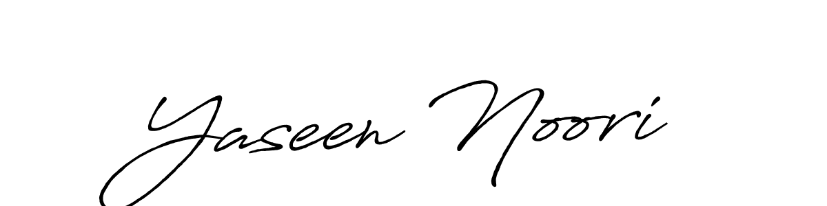 How to make Yaseen Noori name signature. Use Antro_Vectra_Bolder style for creating short signs online. This is the latest handwritten sign. Yaseen Noori signature style 7 images and pictures png