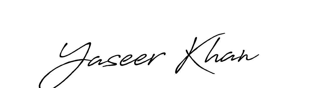 Design your own signature with our free online signature maker. With this signature software, you can create a handwritten (Antro_Vectra_Bolder) signature for name Yaseer Khan. Yaseer Khan signature style 7 images and pictures png