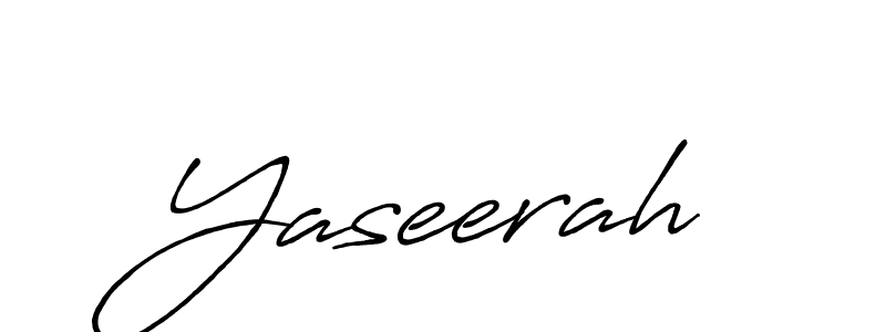 Make a beautiful signature design for name Yaseerah. With this signature (Antro_Vectra_Bolder) style, you can create a handwritten signature for free. Yaseerah signature style 7 images and pictures png