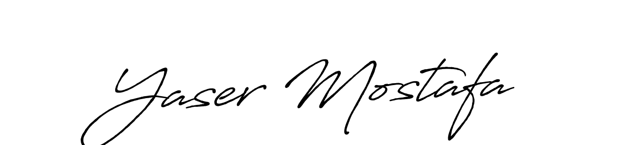 Also we have Yaser Mostafa name is the best signature style. Create professional handwritten signature collection using Antro_Vectra_Bolder autograph style. Yaser Mostafa signature style 7 images and pictures png
