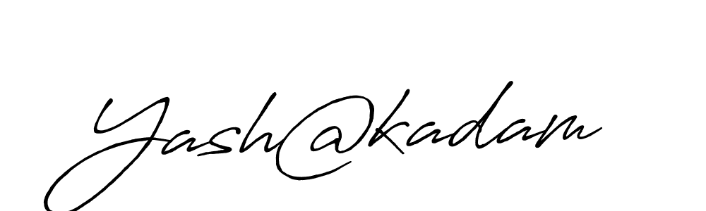 Antro_Vectra_Bolder is a professional signature style that is perfect for those who want to add a touch of class to their signature. It is also a great choice for those who want to make their signature more unique. Get Yash@kadam name to fancy signature for free. Yash@kadam signature style 7 images and pictures png