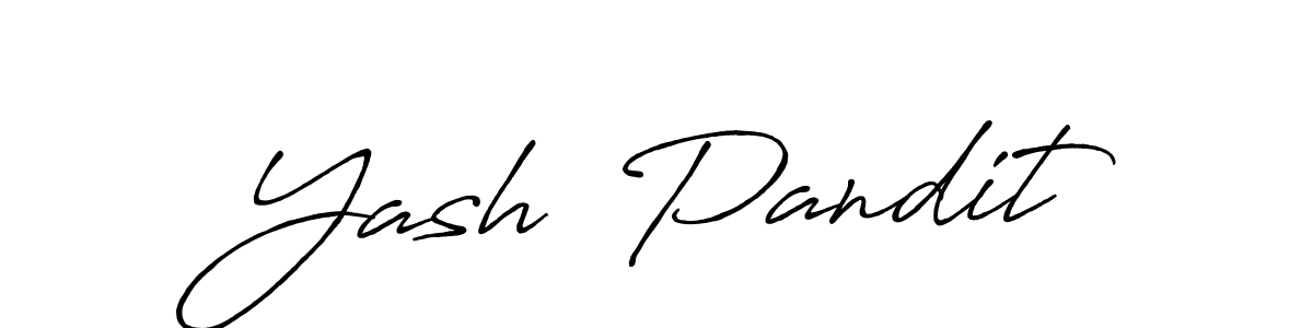 Use a signature maker to create a handwritten signature online. With this signature software, you can design (Antro_Vectra_Bolder) your own signature for name Yash  Pandit. Yash  Pandit signature style 7 images and pictures png