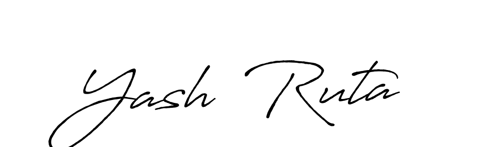 How to Draw Yash  Ruta signature style? Antro_Vectra_Bolder is a latest design signature styles for name Yash  Ruta. Yash  Ruta signature style 7 images and pictures png