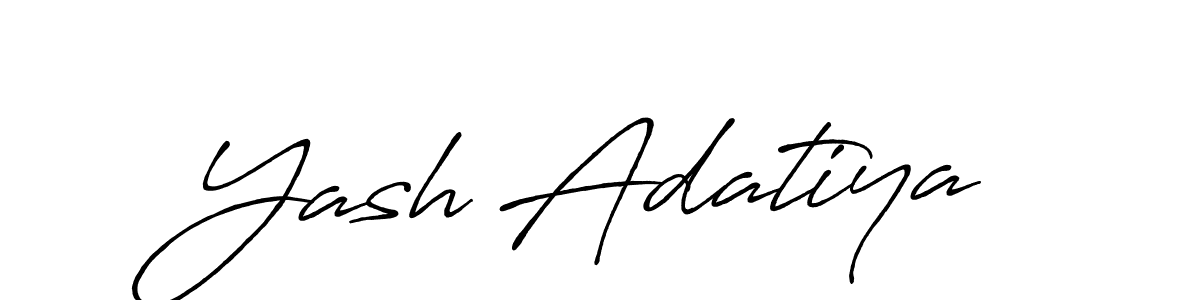 The best way (Antro_Vectra_Bolder) to make a short signature is to pick only two or three words in your name. The name Yash Adatiya include a total of six letters. For converting this name. Yash Adatiya signature style 7 images and pictures png