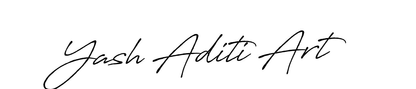 Make a beautiful signature design for name Yash Aditi Art. With this signature (Antro_Vectra_Bolder) style, you can create a handwritten signature for free. Yash Aditi Art signature style 7 images and pictures png
