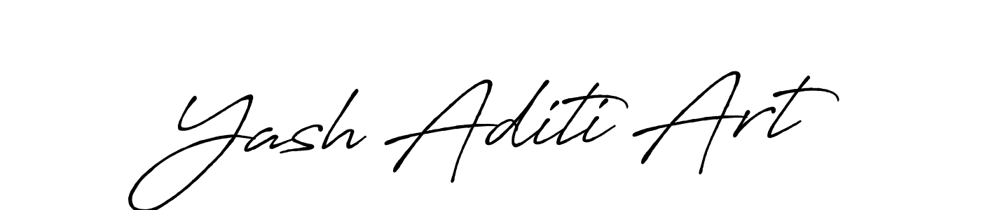 Make a beautiful signature design for name Yash Aditi Art. With this signature (Antro_Vectra_Bolder) style, you can create a handwritten signature for free. Yash Aditi Art signature style 7 images and pictures png