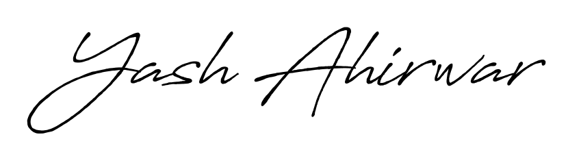 Create an unforgettable impression when signing with Yash Ahirwar name styled in Antro_Vectra_Bolder typography. 100% free online generator. Yash Ahirwar signature style 7 images and pictures png