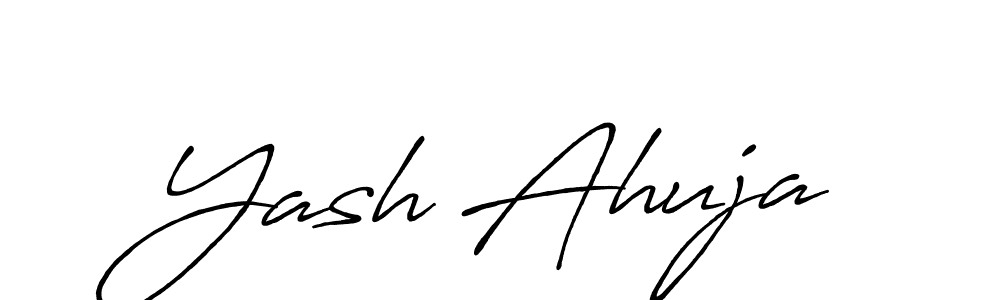 Make a short Yash Ahuja signature style. Manage your documents anywhere anytime using Antro_Vectra_Bolder. Create and add eSignatures, submit forms, share and send files easily. Yash Ahuja signature style 7 images and pictures png