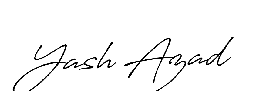 Create a beautiful signature design for name Yash Azad. With this signature (Antro_Vectra_Bolder) fonts, you can make a handwritten signature for free. Yash Azad signature style 7 images and pictures png