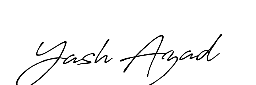 Create a beautiful signature design for name Yash Azad. With this signature (Antro_Vectra_Bolder) fonts, you can make a handwritten signature for free. Yash Azad signature style 7 images and pictures png