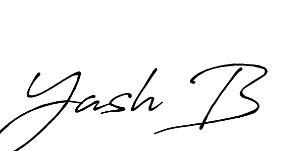 Make a beautiful signature design for name Yash B. With this signature (Antro_Vectra_Bolder) style, you can create a handwritten signature for free. Yash B signature style 7 images and pictures png