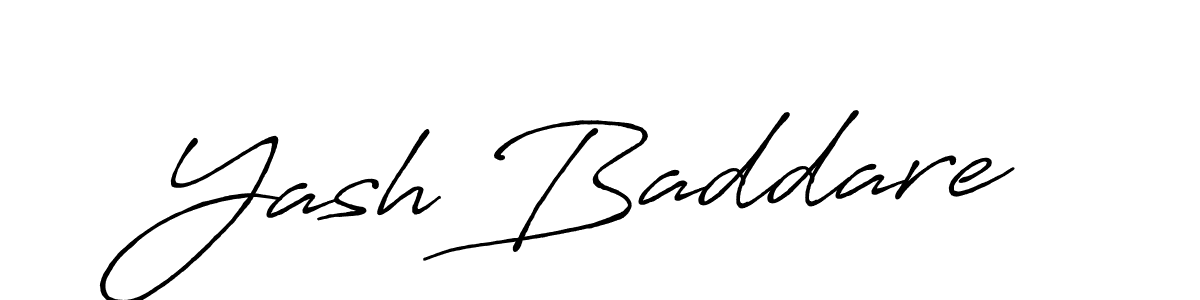 Design your own signature with our free online signature maker. With this signature software, you can create a handwritten (Antro_Vectra_Bolder) signature for name Yash Baddare. Yash Baddare signature style 7 images and pictures png