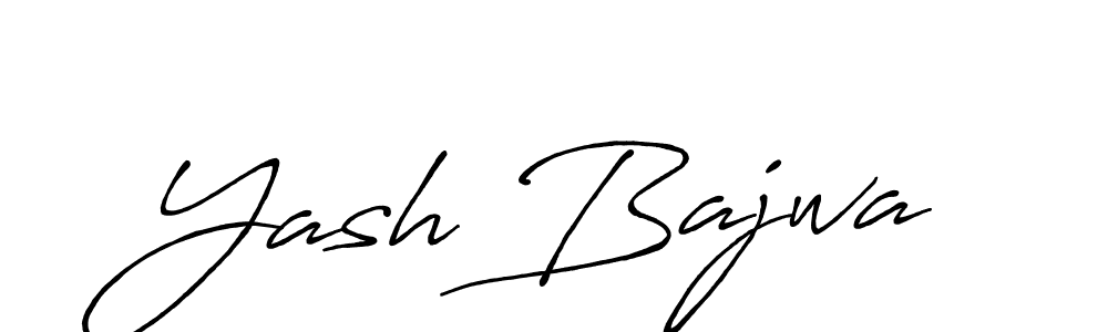 Design your own signature with our free online signature maker. With this signature software, you can create a handwritten (Antro_Vectra_Bolder) signature for name Yash Bajwa. Yash Bajwa signature style 7 images and pictures png