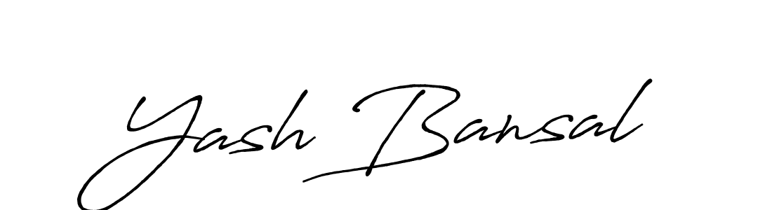 Use a signature maker to create a handwritten signature online. With this signature software, you can design (Antro_Vectra_Bolder) your own signature for name Yash Bansal. Yash Bansal signature style 7 images and pictures png
